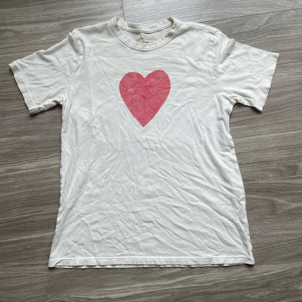 Imogene + Willie The Heart Tee 100% Cotton Sz S EUC - Picture 2 of 8